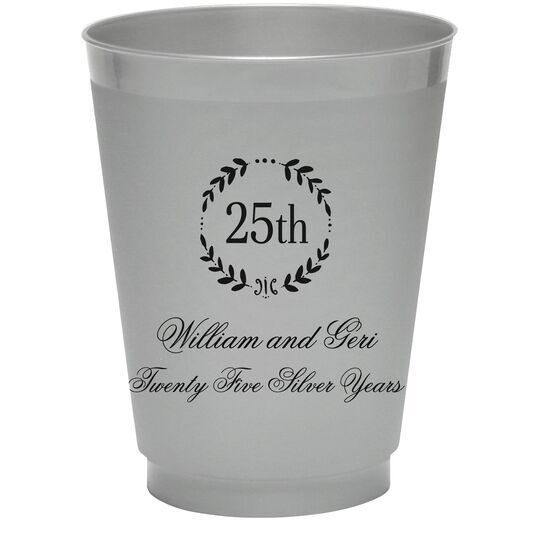 Pick Your Anniversary Wreath Colored Shatterproof Cups